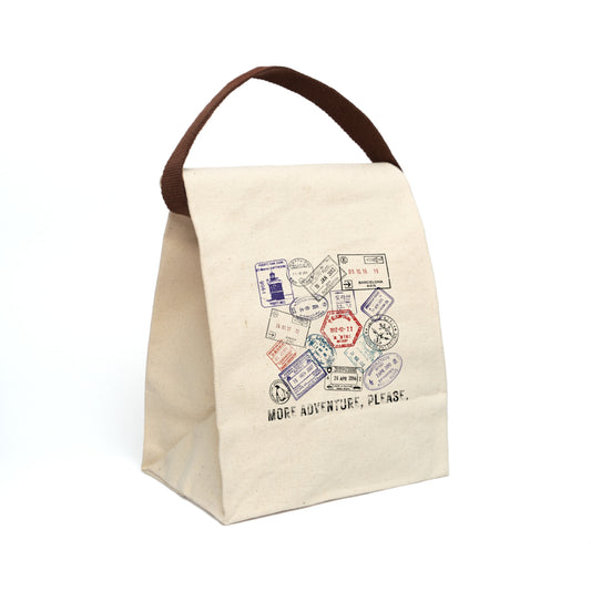 Stamp Collector Canvas Lunch Bag With Strap