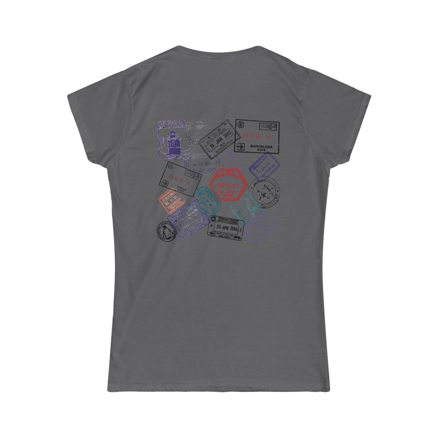 Stamp Collector Passport Softstyle Tee